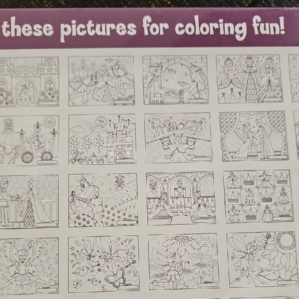 Melissa & Doug Jumbo Princess Fairy Coloring Pad 50 Pictures New